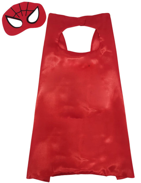 BookMyCostume Spider Cape and Mask Set for Kids - Superhero Dress Up Costumes for Boys and Girls | Perfect for Dress Up, Cosplay, Halloween & Parties | 3-10 Years